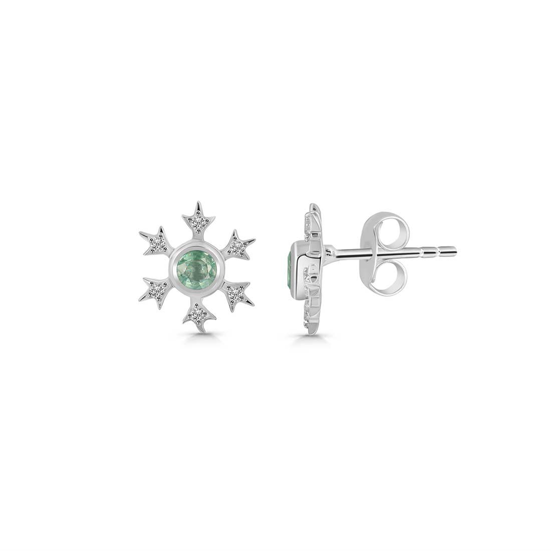 Green Kyanite Stud Earring-(KYN-SE-854-G.)